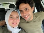 زوجة محمد إبراهيم تحتفل بانضمامه لمنتخب مصر.. صور