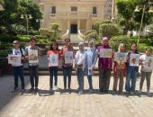 قنصلية فلسطين بالإسكندرية تنظم ورشة فنية على هامش معرض الصور فى ذكرى النكبة