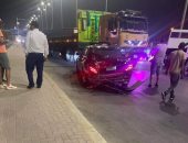 إصابة 3 أشخاص فى حادث انقلاب سيارة نقل بكفر الشيخ