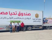 وصول قافلة مساعدات " تحيا مصر" لمدينة نخل بوسط سيناء