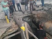 إصلاح كسر بماسورة مياه رئيسية "بنجع أسو" غرب الإسكندرية