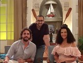 دنيا سمير غانم وهشام ماجد من كواليس تصوير فيلم "تسليم أهالى"