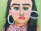 "فرح" قارئة من القاهرة تبدع في رسم البورتريهات