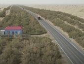 أول طريق صحراوي سريع فى الصين يحقق صفر انبعاثات كربونية