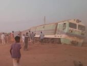 خروج قطار عن مساره فى مدينة بورتسودان شمال شرق السودان.. صورة