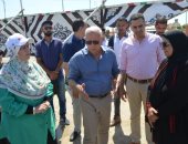 "الغضبان" يتابع الأعمال النهائية بميدان مدخل بورسعيد الجنوبي