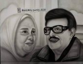 "محمد" من دمنهور بالبحيرة يبدع فى رسم البورتريهات