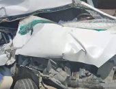 تعطل حركة المرور بطريق "بنها- المنصورة" بسبب حادث تصادم سيارتين بكفر شكر