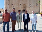 سفيرة سويسرا بالقاهرة تزور قلعة قايتباى بالإسكندرية