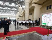 الرئيس السيسي يشهد افتتاح محطة عدلى منصور المركزية والقطار الكهربائى