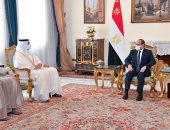 الرئيس السيسى يستقبل سلطان الجابر ويرحب بزيادة الاستثمارات الإماراتية بمصر 