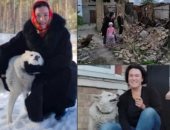 عائلة أوكرانية تعود إلى ديارها بعد 4 أشهر من الحرب لتجد كلبها فى انتظارها