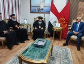 برئاسة مطران بورسعيد.. وفد كنسي يزور الديوان العام للمحافظة لتقديم التهنئة بالعيد