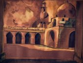 طلاب فنون جميلة يبدعون فى لوحات عن جامع أحمد بن طولون.. شاهدها