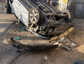 إصابة 7 في حادث تصادم سيارتين ملاكي بالغربية.. صور 
