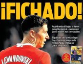 ليفاندوفسكي يتصدر صحف إسبانيا بعد حسم انتقاله إلى برشلونة
