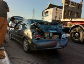 إصابة 8 أشخاص فى حادث تصادم 7 سيارات على صحراوى العامرية بالإسكندرية.. صور