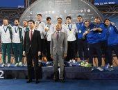 منتخب كوريا الجنوبية لسلاح السيف للرجال يفوز بالميدالية الذهبية ببطولة العالم للمبارزة