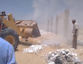 تنفيذ إزالات مخالفات بناء على أراض زراعية بشمال سيناء 