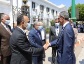 محافظ المنيا يستقبل وزير الاتصالات لافتتاح عدد من المشروعات الخدمية.. صور