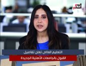 تفاصيل القبول بالجامعات الأهلية.. وحقيقة سقوط أمطار على بعض المحافظات "فيديو"