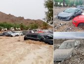 الفيضانات تجرف السيارات وتقطع الطرق على زوار الحدائق الأمريكية.. فيديو وصور