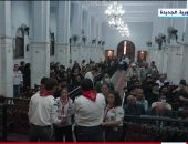 الاستعداد لأداء الصلاة على جثامين ضحايا كنيسة أبو سيفين