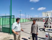 رئيس جامعة دمياط يتابع أعمال المساحات الخضراء الجديدة.. صور