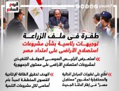 طفرة فى ملف الزراعة.. توجيهات رئاسية بشأن مشروعات استصلاح الأراضى على امتداد مصر (إنفوجراف)