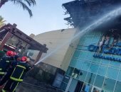 ارتفاع عدد الإصابات إلى 5 أشخاص فى حريق كارفور بالإسكندرية