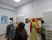 صور.. معرض فنى لطلاب تربية نوعية بمتحف كفر الشيخ
