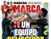 الفريق المُدمر.. رباعية ريال مدريد ضد سيلتا فيجو على رأس عناوين صحف أوروبا