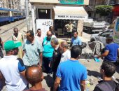 حملة مكبرة لإزالة الإشغالات بشارع اللاجتيه ومنطقة الإبراهيمية وسط الإسكندرية