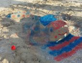 مبادرة للرسم على الرمال بشاطئ رأس البر تحت رعاية محافظ دمياط