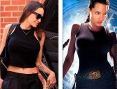 أنجلينا جولى بإطلالة على طريقة شخصيتها بفيلم Tomb Raider قبل 21 عامًا