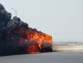 إصابة 21 شخصا فى حريق بأتوبيس على طريق أبو رماد جنوب البحر الأحمر