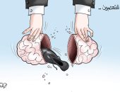 المتعصبون عقول فارغة.. كاريكاتير "اليوم السابع"