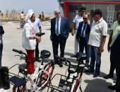 محافظ جنوب سيناء يتفقد أولى محطات الدراجات التشاركية استعدادا لمؤتمر المناخ
