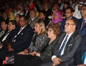 سميحة أيوب وسيمون وسميرة عبد العزيز فى افتتاح مهرجان المسرح التجريبى