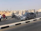 إصابة 3 أشخاص إثر حادث تصادم سيارتين بالطريق الصحراوى فى الجيزة 