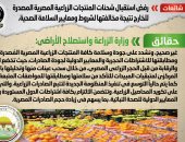 الحكومة تنفى رفض استقبال شحنات المنتجات الزراعية المصرية المصدرة للخارج