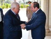 الرئيس السيسى يستقبل نظيره الفلسطينى بقصر الاتحادية 