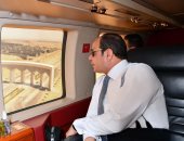 الرئيس السيسى يتفقد سير العمل بالعاصمة الإدارية الجديدة جواً 