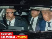 الأمير هارى أول المغادرين من بالمورال بعد رؤية الملكة إليزابيث.. فيديو وصور