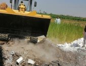 إزالة 8 حالات تعد على الأراضى الزراعية وأملاك الدولة فى 4 مراكز بالمنيا