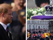 الملكة إليزابيث تغادر قصر باكنجهام للمرة الأخيرة.. موكب مهيب استمر 38 دقيقة لنقل الجثمان إلى وستمنستر ..تاج الإمبراطورية يزين التابوت المحمول على عربة حملت نعش والدها الملك جورج.. والحشود تودع الملكة بالتصفيق