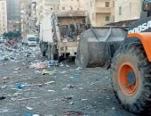 رفع 98 طن مخلفات وقمامة بشوارع ومحيط مدارس المنتزه ثان بالإسكندرية