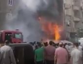 السيطرة على حريق بمحل أحذية امتد لاستوديو فى سوهاج دون خسائر بشرية.. فيديو