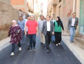 محافظ المنوفية يتفقد أعمال الرصف والتطوير بكفر المصيلحة