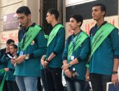 محافظ الجيزة يشارك طلاب مدرسة السعيدية طابور الصباح بأول أيام العام الدراسى